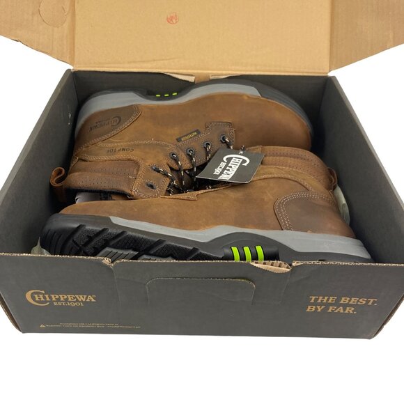 Chippewa 31001 Wide Width Safety Toe Mens Work Boots 10 EE - Picture 3 of 7